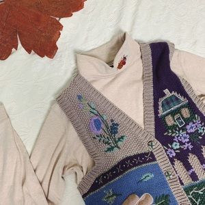 VINTAGE Fall Themed Sweater Vest